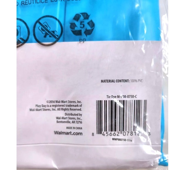 Play Day Inflatable Tie Dye Surfboard lounger Water Sports 59" New Unopened Raft - Picture 5 of 5